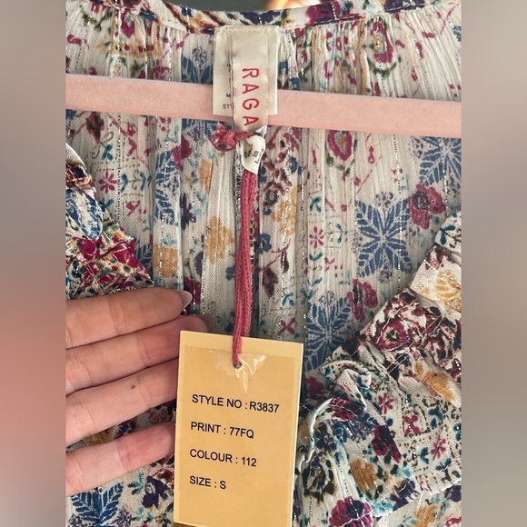 NWT Raga Romina Ruffle Midi Chic Boho Dress in Multi - Picture 3 of 6